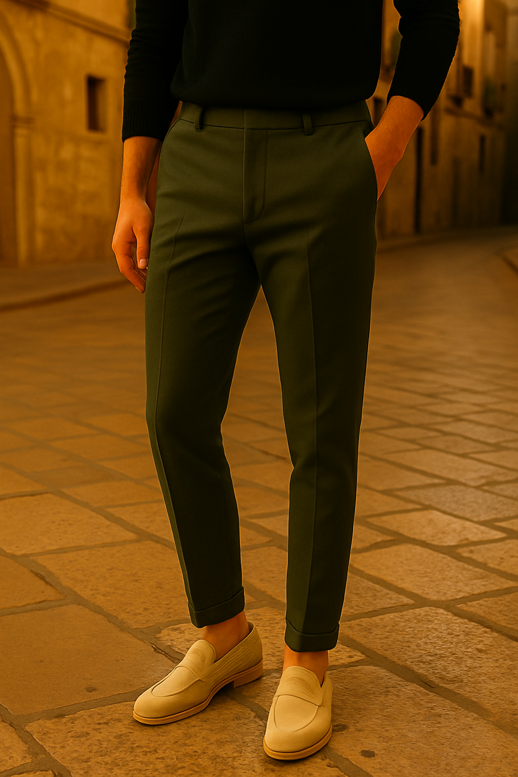 Bari Trousers – Olive Green