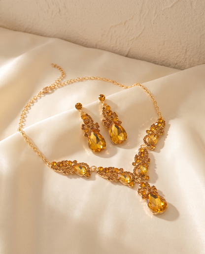 La Fiamma — Necklace & Earring Set — Amber — FYNX