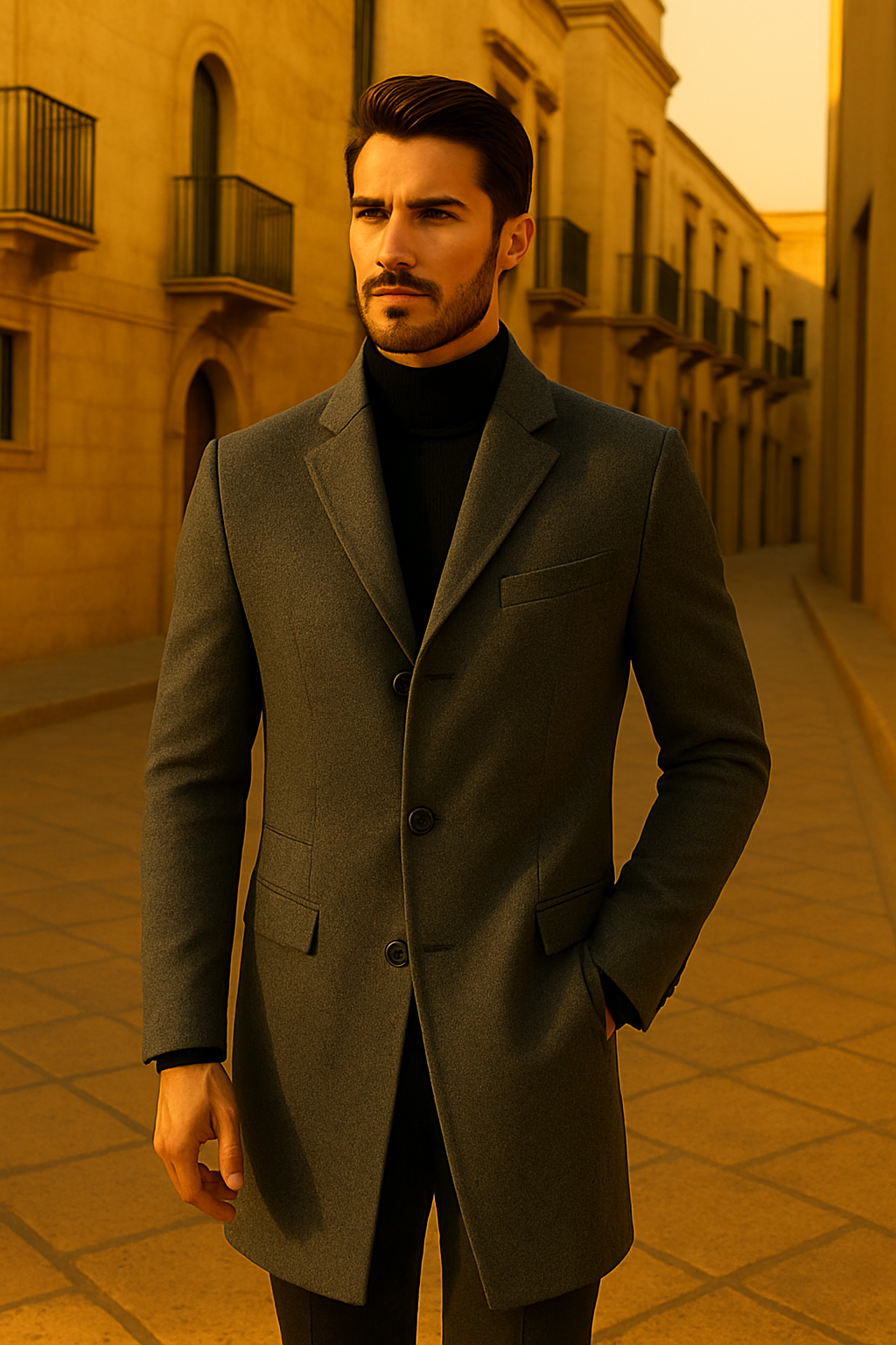 Castorio Coat – Dark Grey